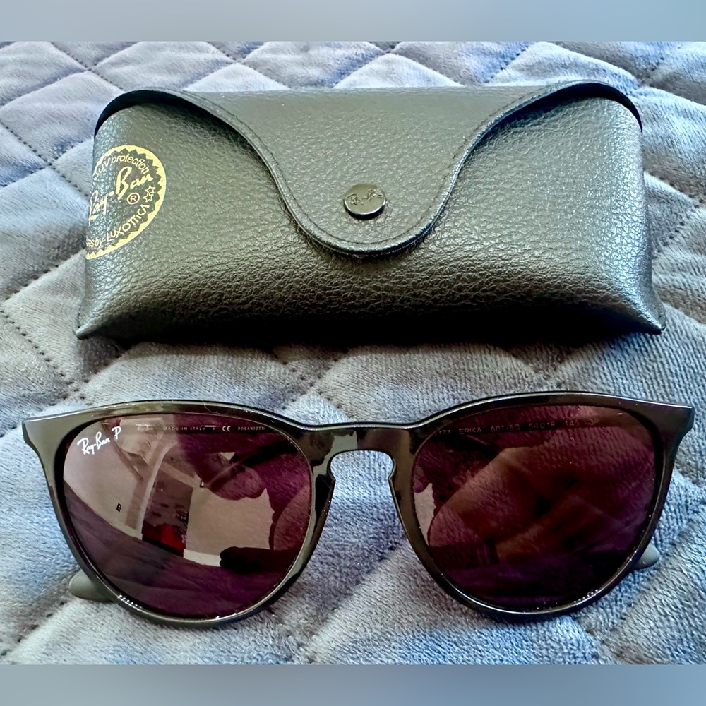 Ray-Ban Erika Black Frame with Purple Polarized lenses LIKE NEW